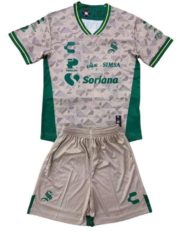 Kids-Santos Laguna 25/26 Away Grey Soccer Jersey