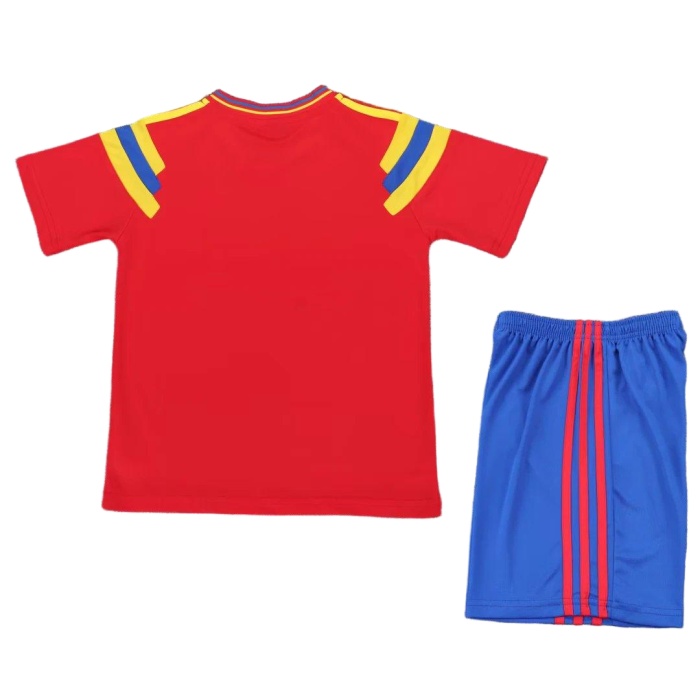 Kids-Colombia 1990 Away Red Soccer Jersey