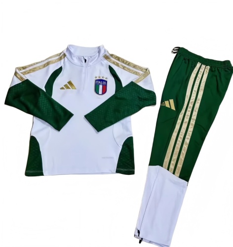 Italy 25/26 Tracksuit - White/Green