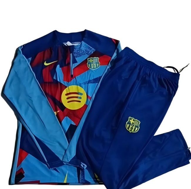 Kids Barcelona 25/26 Tracksuit - Blue/Red