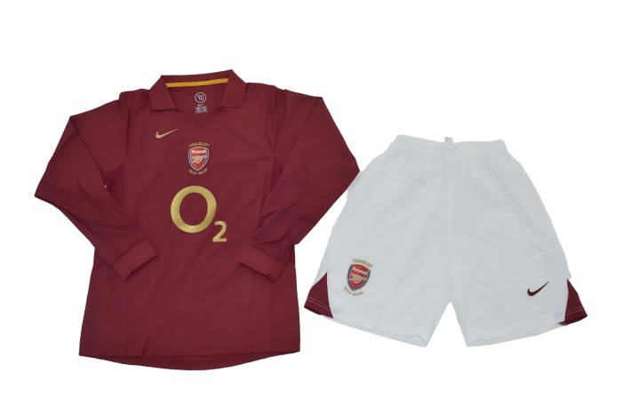 Kids-Arsenal 05/06 Home Long Soccer Jersey