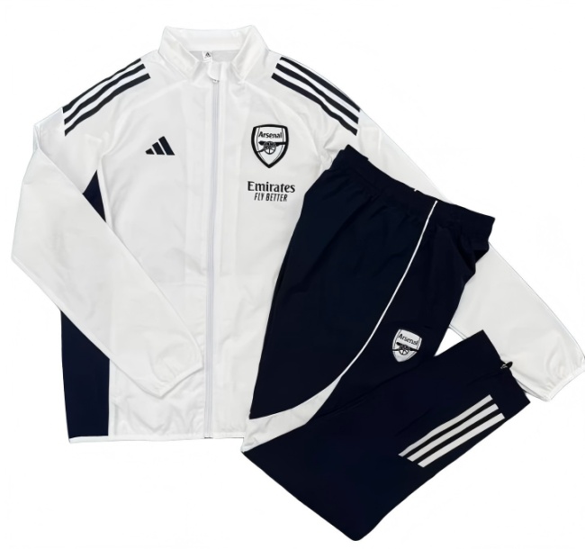  Arsenal 25/26 Windcoat Tracksuit - Black/White