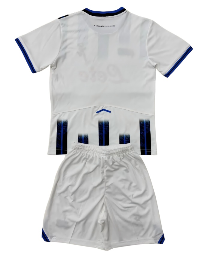 Kids-Atalanta 25/26 Away White Soccer Jersey