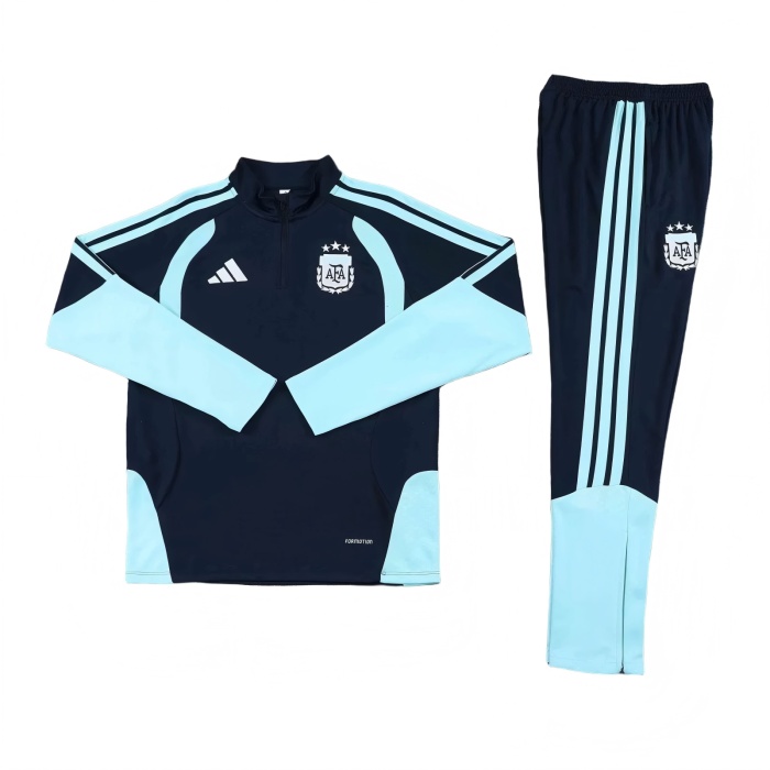 Kids Argentina 25/26 Tracksuit - Navy Blue