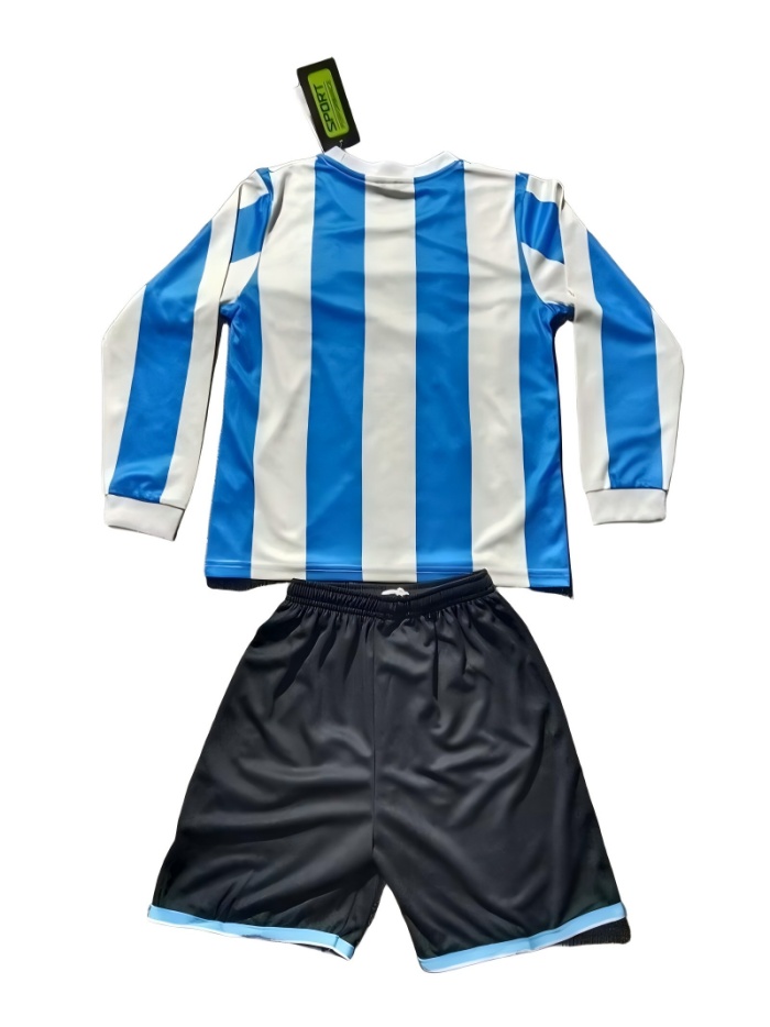 Kids-Argentina 1986 World Cup Home Long Soccer Jersey