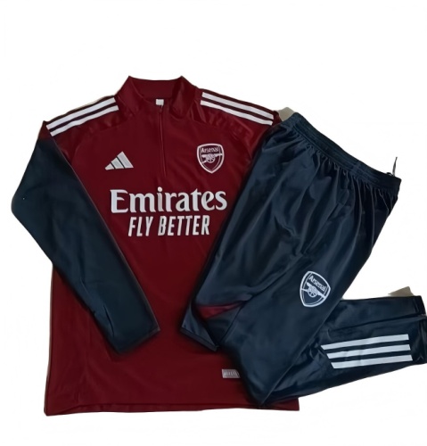 Kids Arsenal 25/26 Tracksuit - Dark Red/Grey