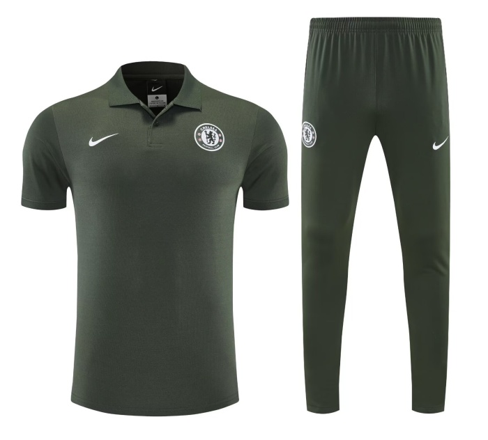 Chelsea 25/26 Dark Green/White Training Kit Jersey