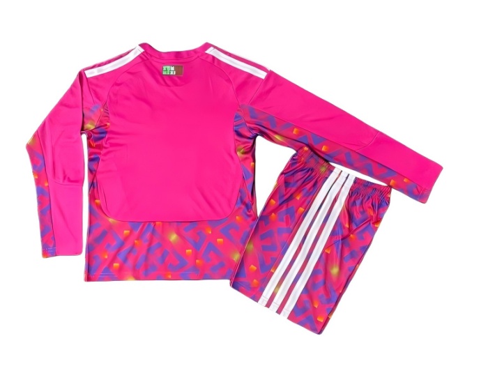 Kids-Mexico 2026 World Cup GK Pink Long Soccer Jersey