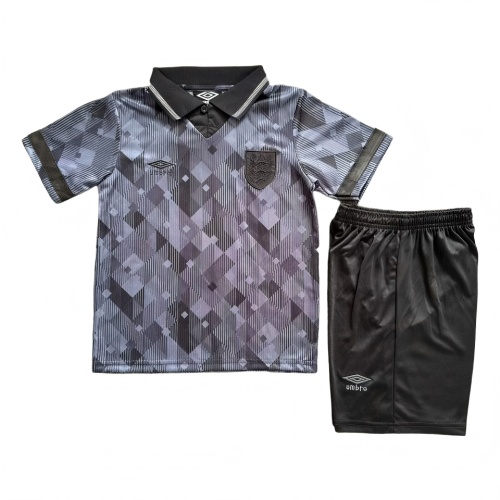 Kids-England 1990 Special Black Soccer Jersey