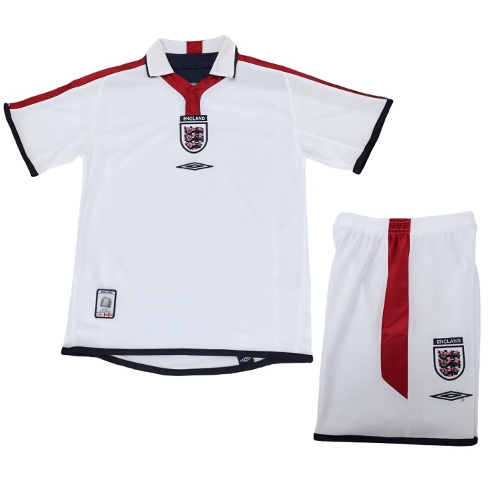 Kids-England 2004 Euro Home Soccer Jersey