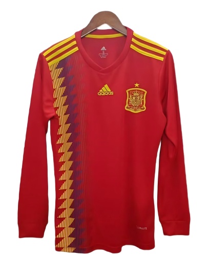 Spain 2018 World Cup Home Long Soccer Jersey
