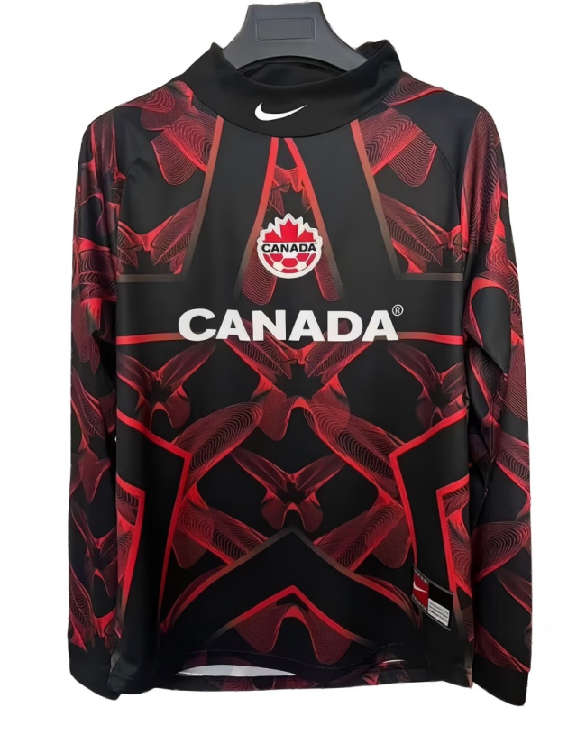 Canada 2026 World Cup GK Black/Red Leaked LongJersey