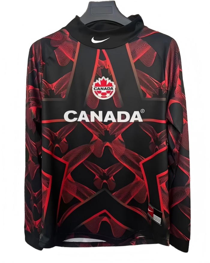 Canada 2026 World Cup GK Black/Red Leaked LongJersey
