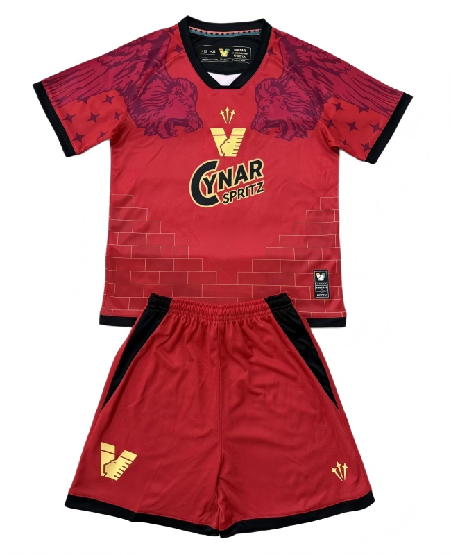 Kids-Venezia 25/26 Fourth Red Soccer Jersey