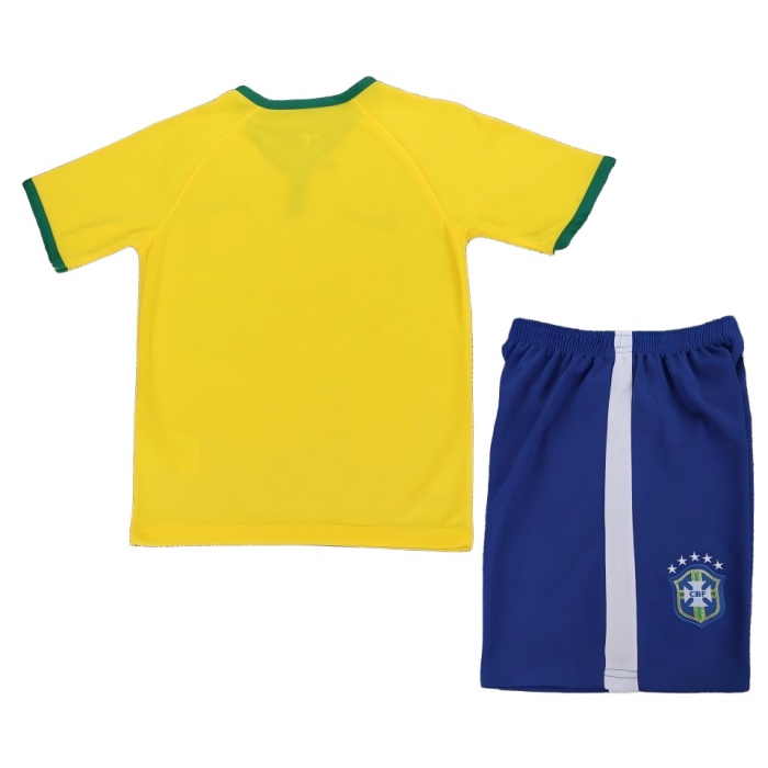 Kids-Brazil 2014 Home Soccer Jersey