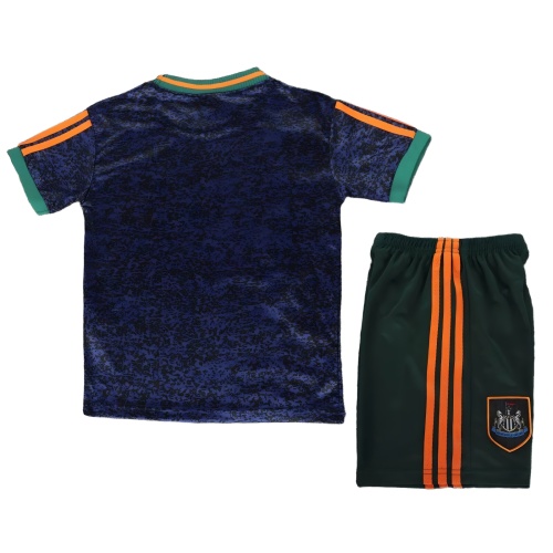 Kids-Newcastle 97/98 Away Dark Blue Soccer Jersey