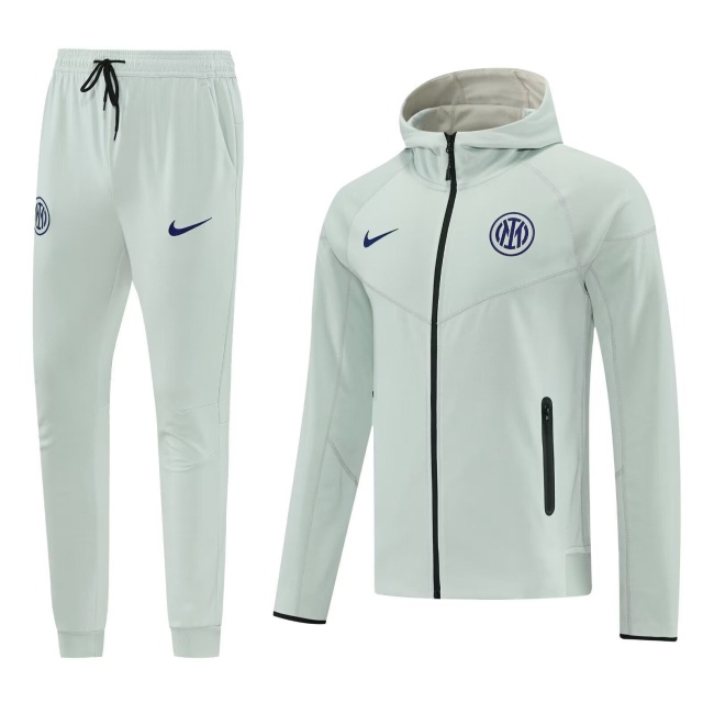 Inter Milan 25/26 Hoodie Tracksuit - Light Grey
