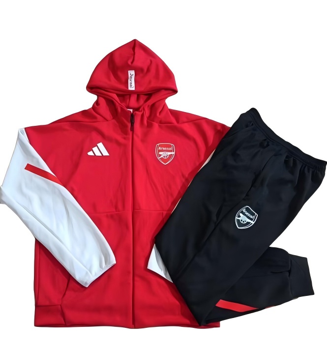 Arsenal 25/26 Hoodie Tracksuit - Red/White