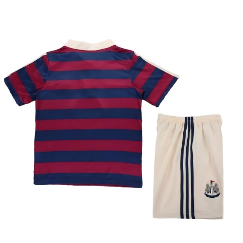 Kids-Newcastle 96/97 Away Dark Blue/Red Soccer Jersey
