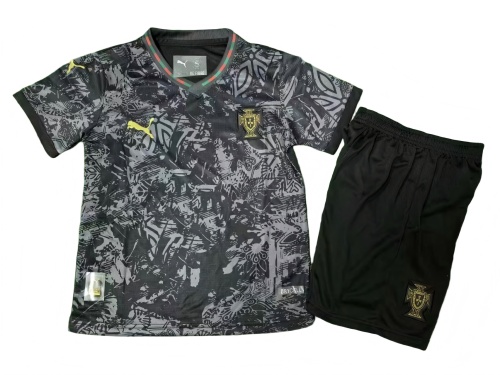Kids-Portugal 26/27 Special Black Soccer Jersey
