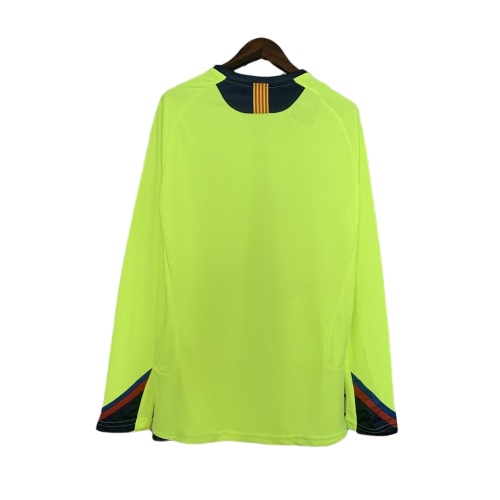 Barcelona 05/06 Away Green Long Soccer Jersey