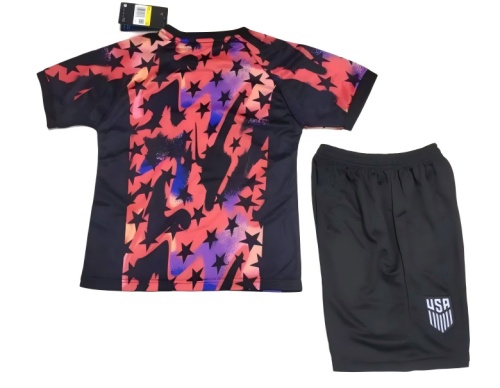 Kids-USA 2026 World Cup GK Black/Purple Soccer Jersey