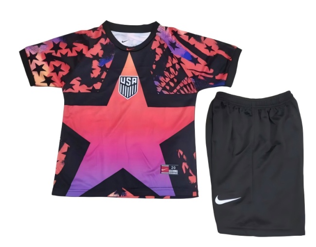 Kids-USA 2026 World Cup GK Black/Purple Soccer Jersey