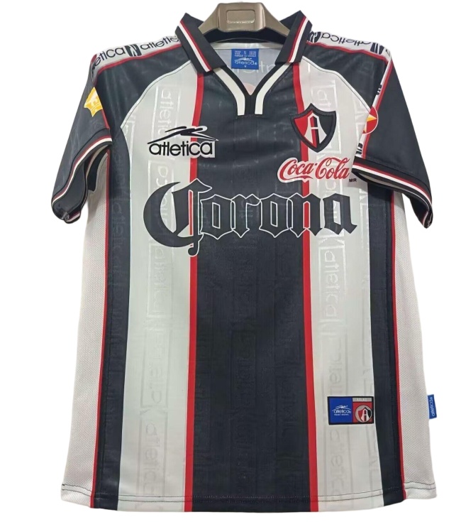 Atlas 99/00 Third White/Black Soccer Jersey