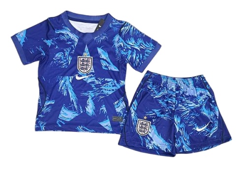 Kids-England 2026 World Cup GK Blue Soccer Jersey