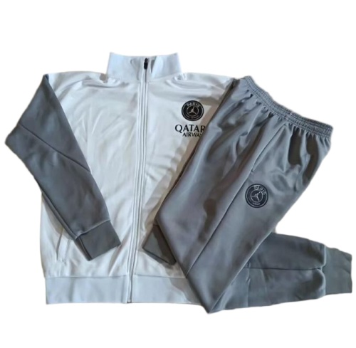 Kids Paris St Germain 26/27 Tracksuit - White/Grey