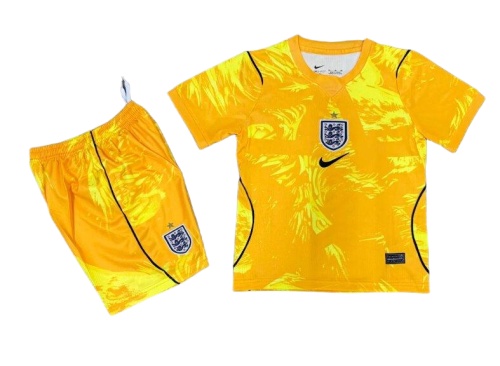 Kids-England 2026 World Cup GK Yellow Soccer Jersey