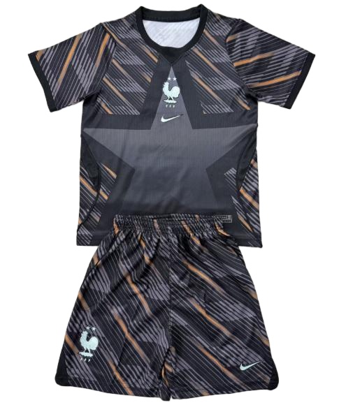 Kids-France 2026 World Cup GK Black Soccer Jersey