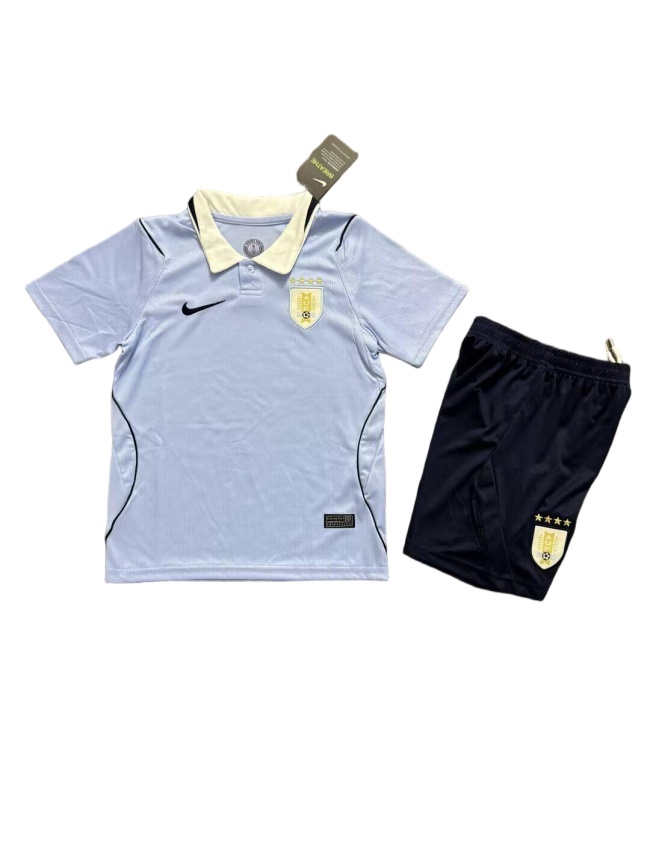 Kids-Uruguay 2026 World Cup Home Soccer Jersey