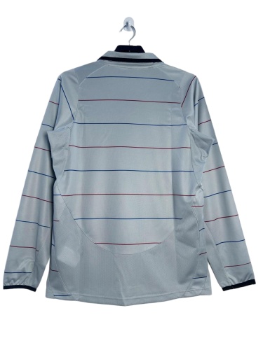 Barcelona 03/04 Away Grey Long Soccer Jersey