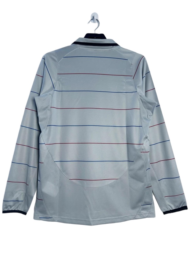 Barcelona 03/04 Away Grey Long Soccer Jersey