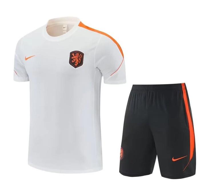 Netherlands 26/27 White Training Kit Jerseys
