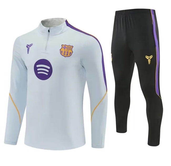 Barcelona 26/27 Tracksuit - Grey/Purple