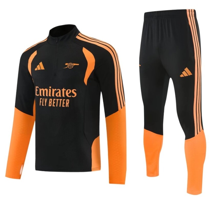 Arsenal 26/27 Tracksuit - Black/Orange