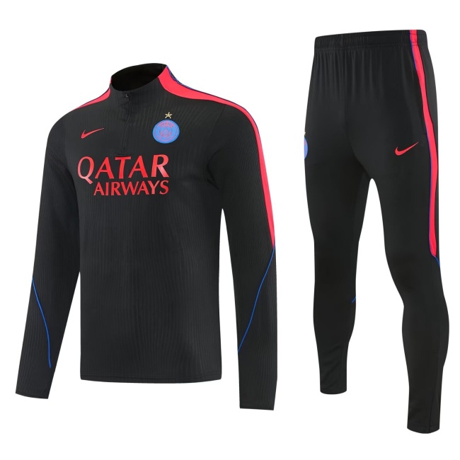 Paris St Germain 26/27 Tracksuit - Black/Red