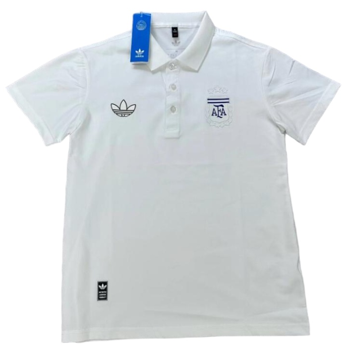 Argentina 26/27 All White Polo Shirts