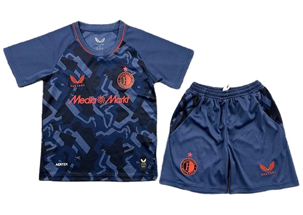 Kids-Feyenoord 26/27 Third Navy Blue Soccer Jersey