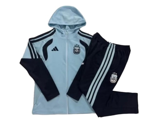 Argentina 26/27 Hoodie Tracksuit - Blue/Black