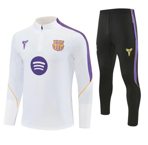 Barcelona 26/27 Tracksuit - White/Purple