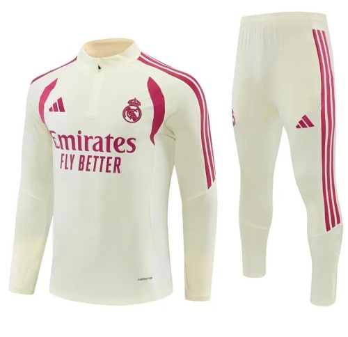 Real Madrid 26/27 Tracksuit - Light Yellow/Pink