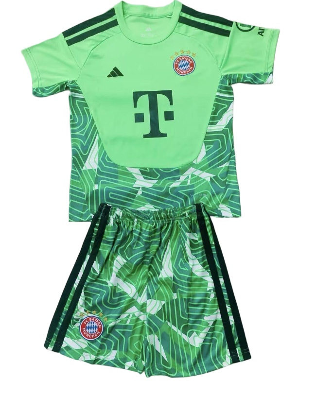 Kids-Bayern Munich 26/27 GK Green Soccer Jersey