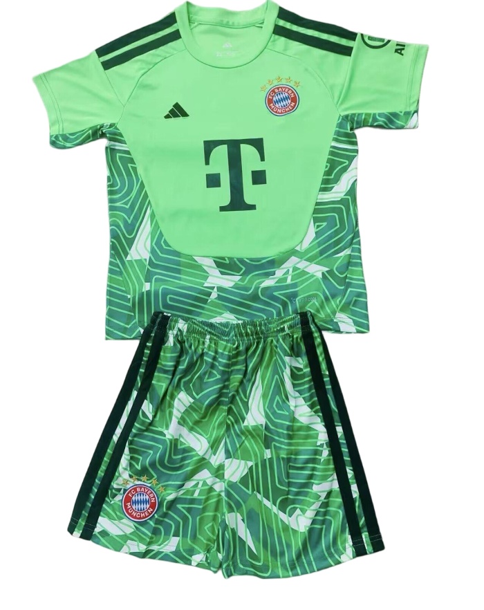 Kids-Bayern Munich 26/27 GK Green Soccer Jersey