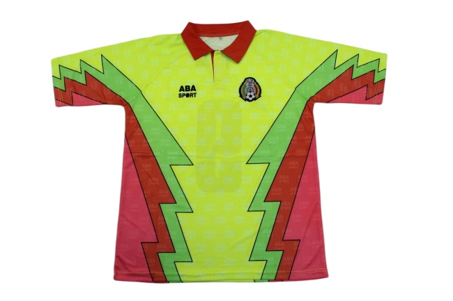 Mexico 1995 GK Green Soccer Jersey