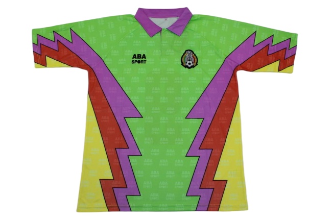 Mexico 1995 GK Green/Purple Soccer Jersey