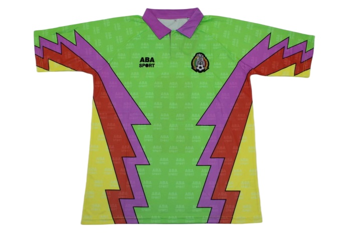 Mexico 1995 GK Green/Purple Soccer Jersey