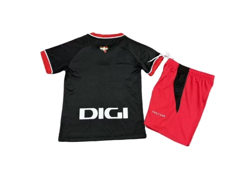 Kids-Athletic Bilbao 26/27 Away Black Soccer Jersey